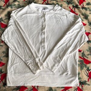 Athleta Classic White Crew Neck sweatshirt M